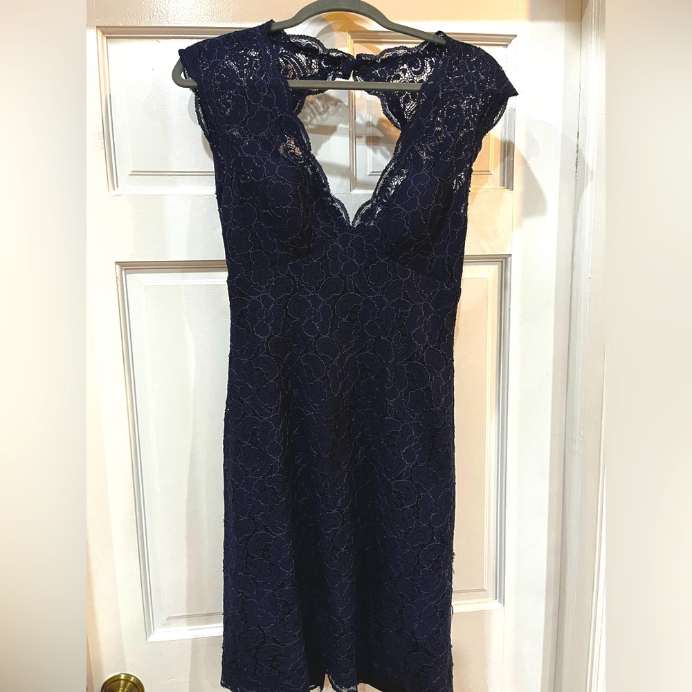 Watters&Watters Navy Lace dress